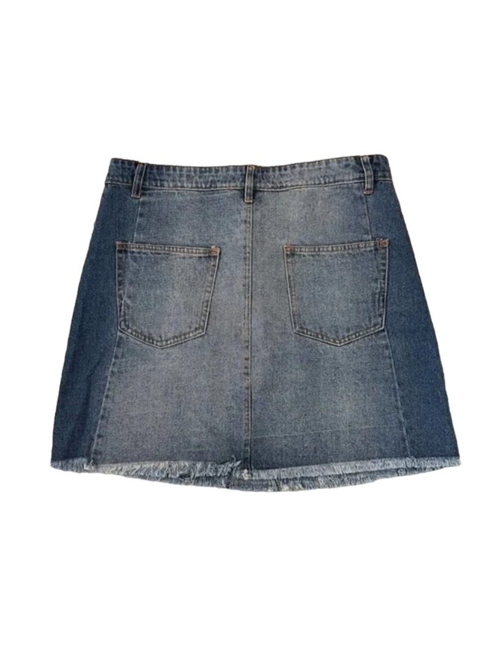 Blue Denim Mini Skirt - Picture 2 of 4